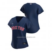 Camiseta Beisbol Mujer Boston Red Sox Replica 2020 Alterno Azul