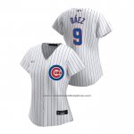 Camiseta Beisbol Mujer Chicago Cubs Javier Baez 2020 Replica Primera Blanco