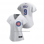 Camiseta Beisbol Mujer Chicago Cubs Javier Baez 2020 Replica Primera Blanco