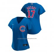 Camiseta Beisbol Mujer Chicago Cubs Kris Bryant 2020 Replica Alterno Azul