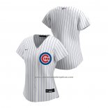 Camiseta Beisbol Mujer Chicago Cubs Replica 2020 Primera Blanco