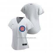 Camiseta Beisbol Mujer Chicago Cubs Replica 2020 Primera Blanco