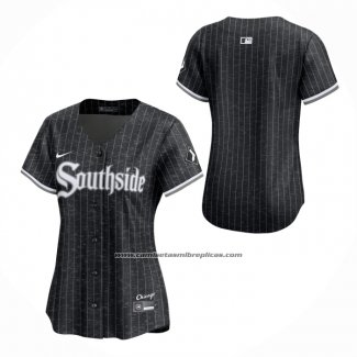 Camiseta Beisbol Mujer Chicago White Sox City Connect Limited Negro