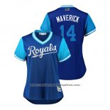 Camiseta Beisbol Mujer Kansas City Royals Brett Phillips 2018 LLWS Players Weekend Maverick Azul