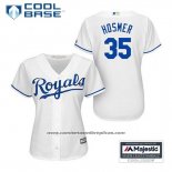 Camiseta Beisbol Mujer Kansas City Royals Eric Hosmer 35 Blanco Primera Cool Base