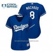 Camiseta Beisbol Mujer Los Angeles Dodgers Manny Machado Cool Base Alterno Azul