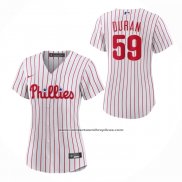 Camiseta Beisbol Mujer Philadelphia Phillies Jhoan Duran Primera Replica Blanco