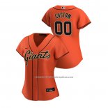 Camiseta Beisbol Mujer San Francisco Giants Personalizada 2020 Replica Alterno Naranja