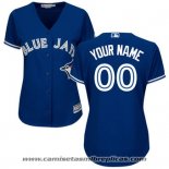 Camiseta Beisbol Mujer Tampa Bay Rays Personalizada Azul