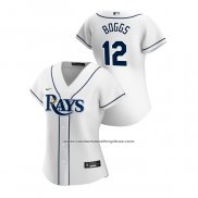 Camiseta Beisbol Mujer Tampa Bay Rays Wade Boggs 2020 Replica Primera Blanco
