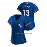 Camiseta Beisbol Mujer Texas Rangers Joey Gallo 2020 Replica Alterno Azul