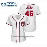 Camiseta Beisbol Mujer Washington Nationals Patrick Corbin Cool Base Primera Blanco