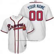 Camiseta Beisbol Nino Atlanta Braves Personalizada Blanco