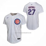 Camiseta Beisbol Nino Chicago Cubs Seiya Suzuki Primera Game Blanco