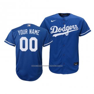 Camiseta Beisbol Nino Los Angeles Dodgers Personalizada Replica Alterno 2020 Azul