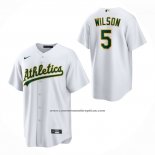 Camiseta Beisbol Nino Oakland Athletics Jacob Wilson Primera Replica Blanco
