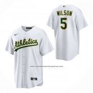 Camiseta Beisbol Nino Oakland Athletics Jacob Wilson Primera Replica Blanco