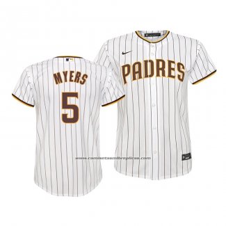 Camiseta Beisbol Nino San Diego Padres Wil Myers Replica Primera Blanco