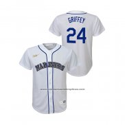 Camiseta Beisbol Nino Seattle Mariners Ken Griffey Jr. Cooperstown Collection Primera Blanco