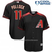 Camiseta Beisbol Hombre Arizona Diamondbacks 11 A.J. Pollock Negro Cool Base