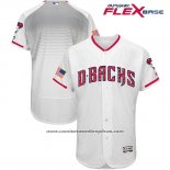 Camiseta Beisbol Hombre Arizona Diamondbacks 2017 Estrellas y Rayas Blanco Flex Base