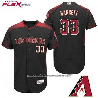 Camiseta Beisbol Hombre Arizona Diamondbacks 33 Jake Barrett Negro Hispanic Heritage Flex Base