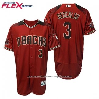 Camiseta Beisbol Hombre Arizona Diamondbacks 3 Daniel Descalso Rojo Negro Alterno Flex Base