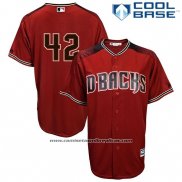 Camiseta Beisbol Hombre Arizona Diamondbacks 42 Jackie Robinson Rojo Cool Base