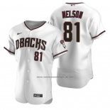 Camiseta Beisbol Hombre Arizona Diamondbacks Kyle Nelson Autentico Primera Blanco