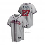 Camiseta Beisbol Hombre Atlanta Braves Austin Riley 2020 Replica Road Gris