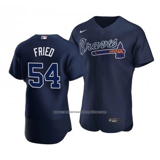 Camiseta Beisbol Hombre Atlanta Braves Max Fried Alterno Autentico Azul