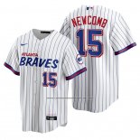 Camiseta Beisbol Hombre Atlanta Braves Sean Newcomb Replica 2021 City Connect Blanco