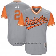 Camiseta Beisbol Hombre Baltimore Orioles 2017 Little League World Series 2 J.j. Hardy Gris