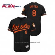 Camiseta Beisbol Hombre Baltimore Orioles Cal Ripken Jr. 150th Aniversario Patch Autentico Flex Base Negro