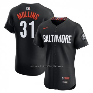 Camiseta Beisbol Hombre Baltimore Orioles Cedric Mullins 2025 City Connect Elite Negro