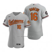 Camiseta Beisbol Hombre Baltimore Orioles Trey Mancini Autentico Gris