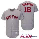 Camiseta Beisbol Hombre Boston Red Sox 16 Andrew Benintendi Gris Autentico Flex Base