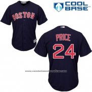 Camiseta Beisbol Hombre Boston Red Sox 24 David Azul Price Cool Base