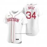 Camiseta Beisbol Hombre Boston Red Sox David Ortiz Autentico 2020 Alterno Blanco