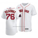 Camiseta Beisbol Hombre Boston Red Sox Hector Velazquez Blanco