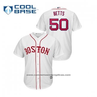 Camiseta Beisbol Hombre Boston Red Sox Mookie Betts Cool Base Primera Blanco