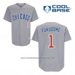 Camiseta Beisbol Hombre Chicago Cubs 1 Kosuke Fukudome Gris Cool Base