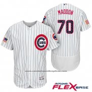 Camiseta Beisbol Hombre Chicago Cubs 2017 Estrellas y Rayas Cubs 70 Joe Maddon Blanco Flex Base