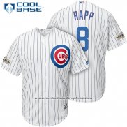 Camiseta Beisbol Hombre Chicago Cubs 2017 Postemporada 8 Ian Happ Blanco Cool Base