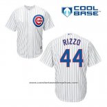 Camiseta Beisbol Hombre Chicago Cubs 44 Anthony Rizzo Blanco Primera Cool Base