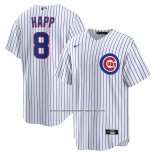 Camiseta Beisbol Hombre Chicago Cubs Ian Happ Home Replica Blanco