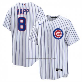 Camiseta Beisbol Hombre Chicago Cubs Ian Happ Home Replica Blanco