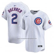 Camiseta Beisbol Hombre Chicago Cubs Nico Hoerner Primera Limited Blanco