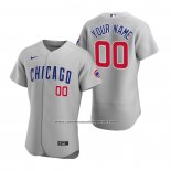 Camiseta Beisbol Hombre Chicago Cubs Personalizada Autentico 2020 Road Gris