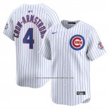 Camiseta Beisbol Hombre Chicago Cubs Pete Crow Armstrong 150th Anniversary Limited Blanco